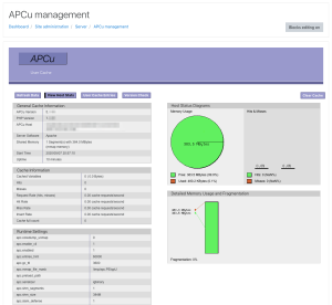 Screenshot APCu management (tool_apcu)