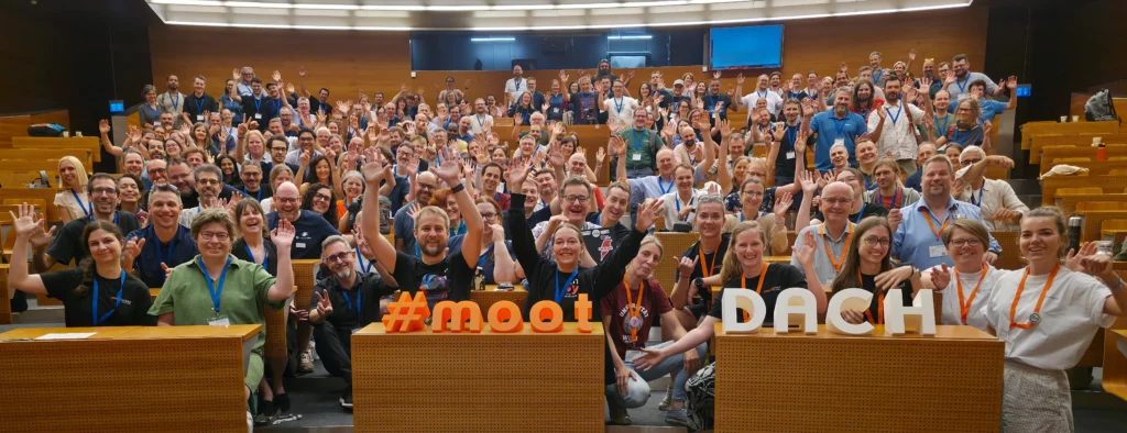 MoodleMoot DACH 2026: Gruppenbild vom BarCamp