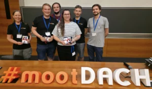 MoodleMoot DACH 2026 Team "Bring your tutorials and support materials directly to Moodle": Peter Mayer, Alexander Bias, Melanie Treitinger, Kathleen Aermes, Nikolai Jahreis, Joscha Sauerland